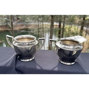 Vintage Westinghouse Silver Cream and Sugar Serving Pieces -A10